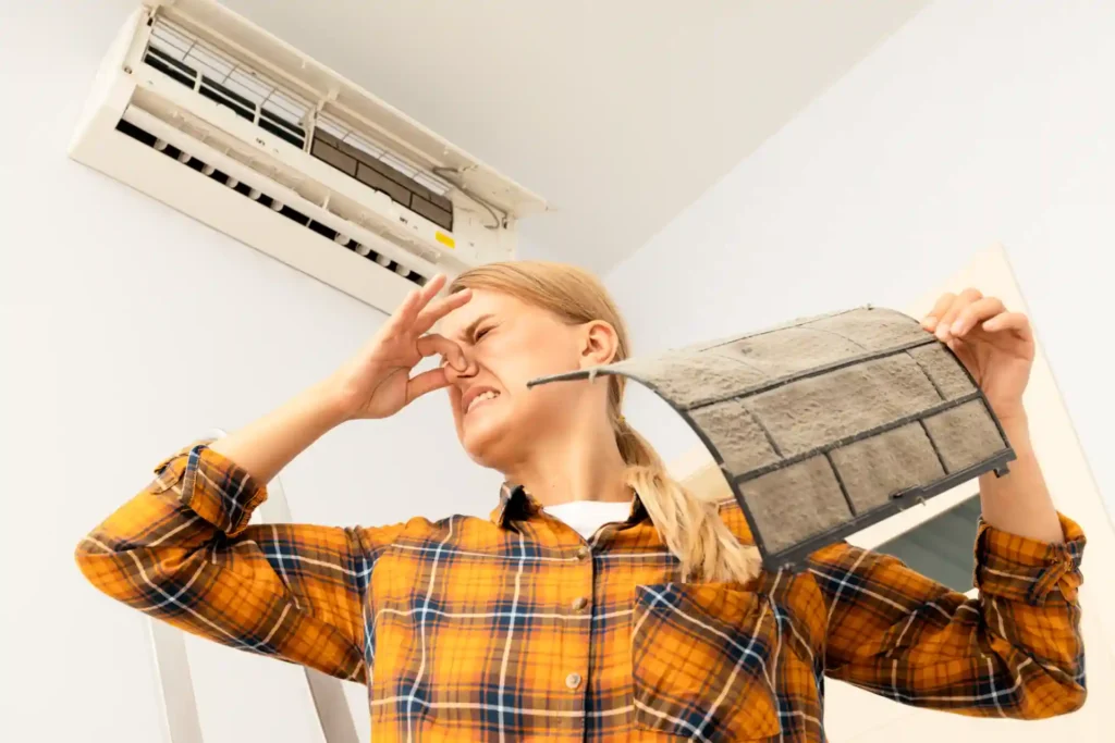 how to remove smell from air conditioner